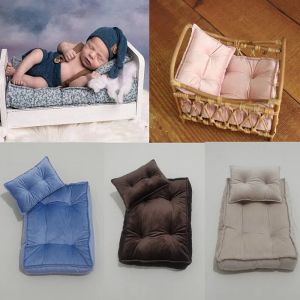 Travesseiro recém -nascido Fotografia Props Mini colchão de bebê posando travesseiro na cama Fotografia Acessórios Shoots Studio Foto Prop Cushion tapete