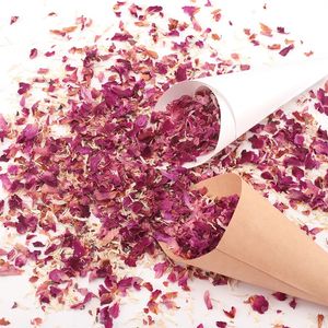 Natural Wedding Confetti Dried Flower Red Rose Petal Pop Wedding Birthday Party DIY Decoration Gift Biodegradable Party Supplies 240419