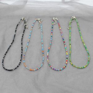 Necklaces Bohemia Simple Seed Beads Choker Necklace Women String Collar Charm Colorful Handmade Bohemia Jewelry Gift Fashion Jewelry Gift