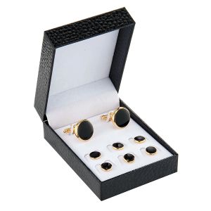 Linki mankiety ślubne Tuxedo Studs Zestaw dla mężczyzn