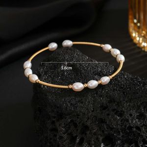 Bracciale di gioielli da donna perla d'acqua dolce fatta naturale, conta della bocca aperta, casa Yunyi