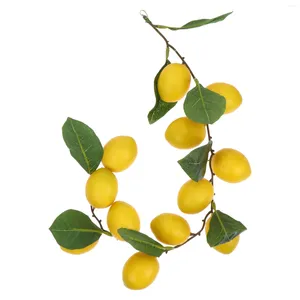 Simulazione di fiori decorativi rattan limoni decorazione appesa al frutto ornamento di seta artificiale artificiale
