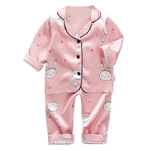 Children Pajamas Set Baby Suit Kids Clothes Cartoon Toddler Boys Girls Clothing Tops Shirts Pants Casual Home Wear Kids Pyjamas 240408