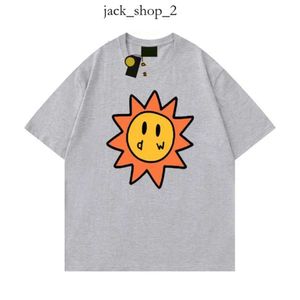 Drawdrew t shirt mężczyzn designerka Towala Smiley Sun Cards Tee Drawdrew T Shirt Graphic Printing Drew Tshirt Trend Letni Trend krótki rękawa swobodny koszulka Top 434