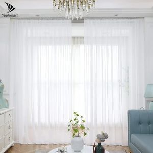 YEAHMART SOLID FELURA CORTULA DE CORTULA TULLE CORTINAS PARA LIVRA DE LIVERSÁRIA TRELAMENTOS MODERNOS DE VOIL