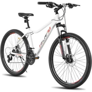 Cyklar 26 tums mountainbike för kvinnor 21 hastighet med låsningsupphängning gaffel dubbla skivbromsar aluminium ram mt ultralight y240423