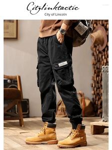 Мужские брюки CityLink тактика прямого ноги комфортно 2024 Весенние персонализированные модные леггинсы для мужчин