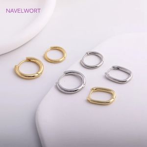 Brincos novos briários de argola de ouro da moda para mulheres, 25 mm*19mm feminino liso jóias de brinco de huggie