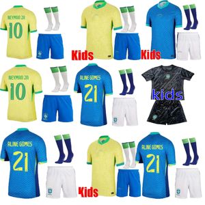Vini Jr 24 25 Casemiro Jesus Brazils Richarlison Soccer Jerseys Camiseta Raphinha Paqueta Rodrygo Brasil Maillots Football Shirt Kids Uniform Antony
