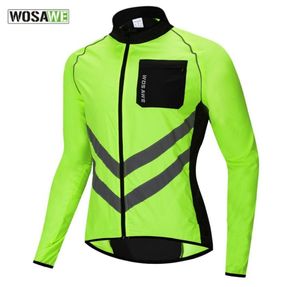 Wosawe Men039S Windbreaker Jaqueta Refletiva Casa de Ciclismo Women Mulheres à prova de chuva MTB Road Bicycle High Visibility Rain6309277