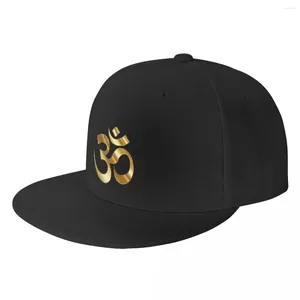 Ball Caps Punk Gold Logo Logo Hip Hop Baseball Cap для женщин -мужчинах дышащая мандала йога духовная медитация папа шляпа Snapback