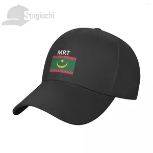 Ball Caps Mauritania Country Flag z literą Sun Baseball Cap Hats Regulowane dla mężczyzn kobiety unisex fajny kapelusz na zewnątrz