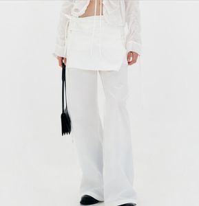 The * Row 2024 Spring/Summer New Design 느낌 높은 허리 와이드 다리 교수형 스커트 바지