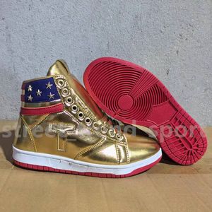 T Trump basketboll casual skor The Never Surrender High-Tops Designer 1 ts Running Gold Custom Men Outd Sneakers Comft SPT Trendy Lace-Up 36-46 P23