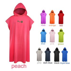 Quickdrying Kapuze -Handtuch Erwachsener Tauchanzug Robe Poncho Umhang Mikrofaser Beach Decke Bad Surfabsorption Schwimm 240409