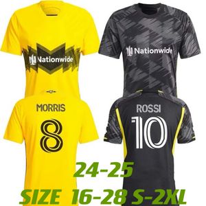 2024 2025 Columbuses Crew Soccer Jersey Kids Kit Man Football Shirt Primary Home Yellow Away Black Velocity CUCHO ROSSI MATAN MORRIS YEBOAH NAGBE Men's (size 16-28 S-XXL)