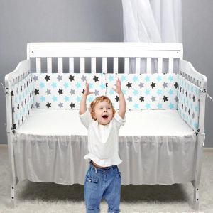 Setar baby crib säng stötfångare tryckt lång bomull nyfödd sängkläder set för pojke flicka baby spädbarn sängklasse protektor rum dekor 30*130 cm