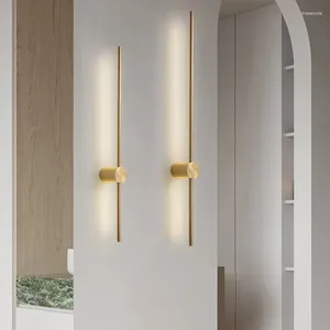 Lampada a muro Contemporary Long Strip LED Luce interno minimalista per soggiorno bagno da pranzo