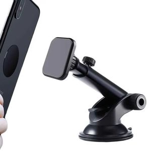 Mobiltelefonfästen Holders Magnetic Car Phone Mount Universal Dashboard Phone Holder Windshield Long Arm Strong Suction Car Mount Fit For Huawei/iPhone 11 Y240423