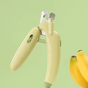 Clippers Banana Nail Clippers, Claw Trimmers for Dog Cat, Dog Toenail Clippers, med LED -ljus för blodlinje, professionellt skötselverktyg