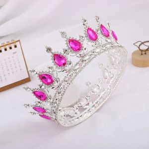 Set di pelo da sposa Tiara Crystal Bridal Bridal Crown Silver Colore Silver Diadem Velias Accessori per capelli per i capelli Chiepies