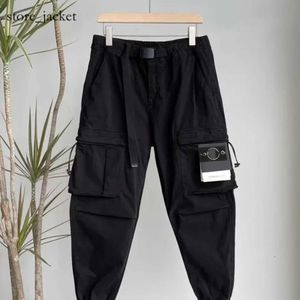 Stones Islandss Pants Badge primavera Summer Summer New Belt Leggings Cargo Pontas Stones Islandss High Street Casual Leggings Stone Pants Trendência 7182