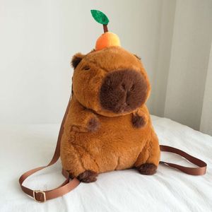 Mochilas de vendas a quente Toys de pelúcia Brinquedos fofos para crianças suaves Creative Capybara Plush Bags