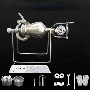 Makers Hand Popcorn Machine Open Firing Popcorn Puffing Machine Stainless Steel Mini Popper Small Manual Popcorn Maker Open Firing