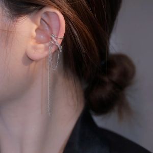 Earrings Long Chain Irregular Line Earclip Without Hole Earrings for Women Simple Non Piercing Earcuff Ear Accessories Jewelry KDE128