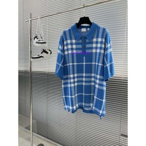 Men's T-shirt designer T-shirt men's and women's T-shirt and letter printed short sleeved summer shirt men's loose fitting T-shirt plaid cotton wool blend sweater 859