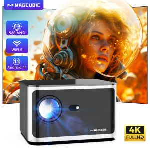 Controllo MagCubic Android 11 4K Smart Projector 580ansi 1920*1080p Full HD WiFi6 BT5.0 Allwinner H713 VOCE CONTROLLO Home Cinema Theatre