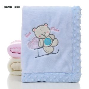 Ställer in baby flanell filt andningsbar supermjuk quiltad småbarn sovande sängkläder filt för pojkar flickor badhandduksvagn wrap