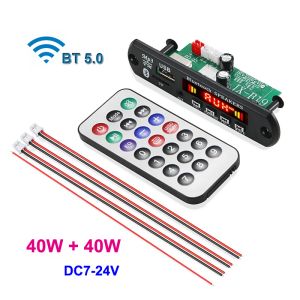 Oyuncu 2*40W Bluetooth Stereo Ses Dijital Güç Amplifikatör Kartı Sınıf D Sınıf D DIY USB AUX FM Radyo Modül Kod Çözücü Amp