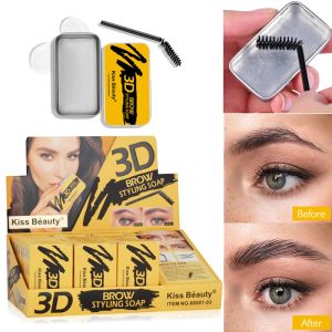 Förbättrare 24st 3D Feathy Brows Eyebrow Shaping Makeup Gel Wholesale Eyebrow Soap Wax Gratis frakt Eyebrow Shaping Kit Styling Paste