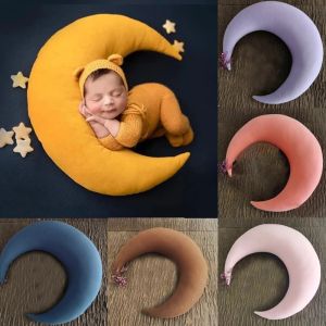 Pillow C9GB Newborn Photography Props Baby Posing Crescent Moon Pillow Baby Photo Shooting Positioner Cushion Basket Filler Fotografi