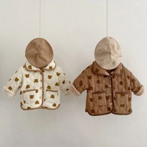 Rockar Milancel Winter Baby Clothes Toddler Girls Parkas päls foder pojkar förtjockar utkläder spädbarn parkor