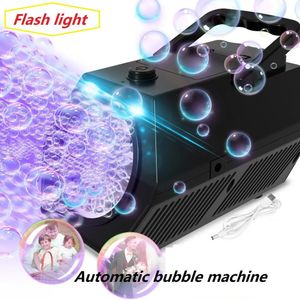 Bubble Machine Upgrade Bubble Blower50000 Blasen pro Minute Automatischer Blasenhersteller von Plugin oder Batterien tragbar 240417 betrieben