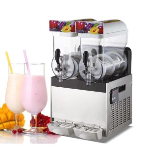 Tillverkare kommersiell slushy maskin, 2x15l frysta dryck margarita slush making italia 2 skålar is slushie maker