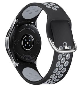 Dla Galaxy Smart Watches Series 20 22 mm Elastyczne silikonowe zespoły zegarków perforowane miękkie sportowe opaski 7151152
