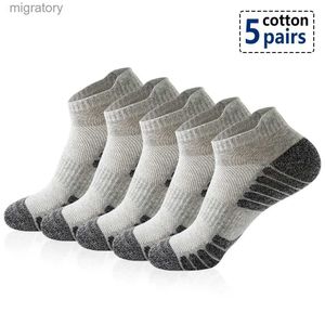 Men's Socks Mens and womens low top sports running socks breathable sports socks lipstick filled tongue socks 5 pairs in each batch yq240423