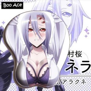 Mouse Pads Bilek Rachnera Anime Seksi Kız 3D Göğüsler Oyun Silikon Jel Bilek ile Mouse Padler Dinlenme Y240423