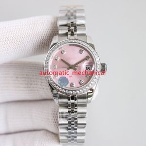 Alta qualidade de 31mm Multicolor Dial Lady Watch 278384 Jubileu de aço inoxidável Bandeira de diamante Sapphire Mechanical Womens WRI223P