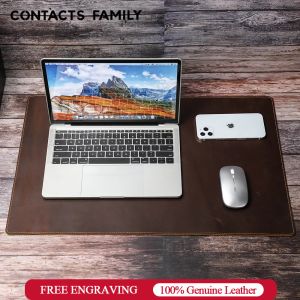 RESTS Contact's Familie 100% Nubuck Leder Mauspad Keyboard Maus Matte Office Laptop PC Computer Desk Mat Mousepad Gaming Mäuse Pad