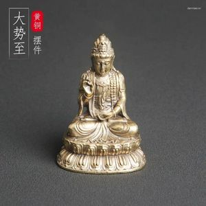 Brincos de colar definiram bronze dashi para bodhisattva estátua decoração de desktop adoração religiosa bronze buda artesanato velho