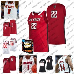 Custom NC State Basketball 2024 Финал четырех DJ Horne DJ Burns Jr. Jayden Taylor Casey Morsell Mohamed Diarra O'Connell Middlebrooks Мужчины Женщины молодежь волка Джерси