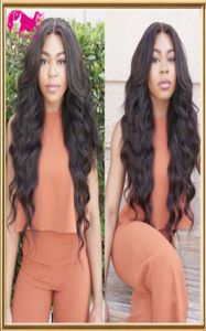 Unprocessed Brazilian Virgin Hair Body Wave Front Lace wig 150 density Natural Color top grade 8A high quality with baby hair8198409