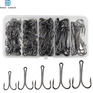 Accessories Easy Catch 150pcs/box High Carbon Steel Double Fishing Hooks Fly Tying Double Hook for Jig Bass Fishhook