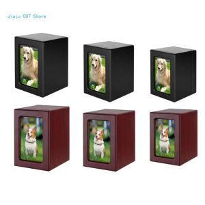 Urns Cats Dogs Pet Ashes Single Box Solid Can Place Photos Commemorative Box C9GA