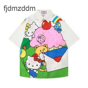 Stichier Designer Maglie da uomo e camicie da donna Cartoon del cartone animato Kitty Park Shirt a maniche corte Fun Sim Cart