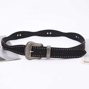 Men's women's universal belt casual jeans wide belt young needle buckle willow nail belt 240315